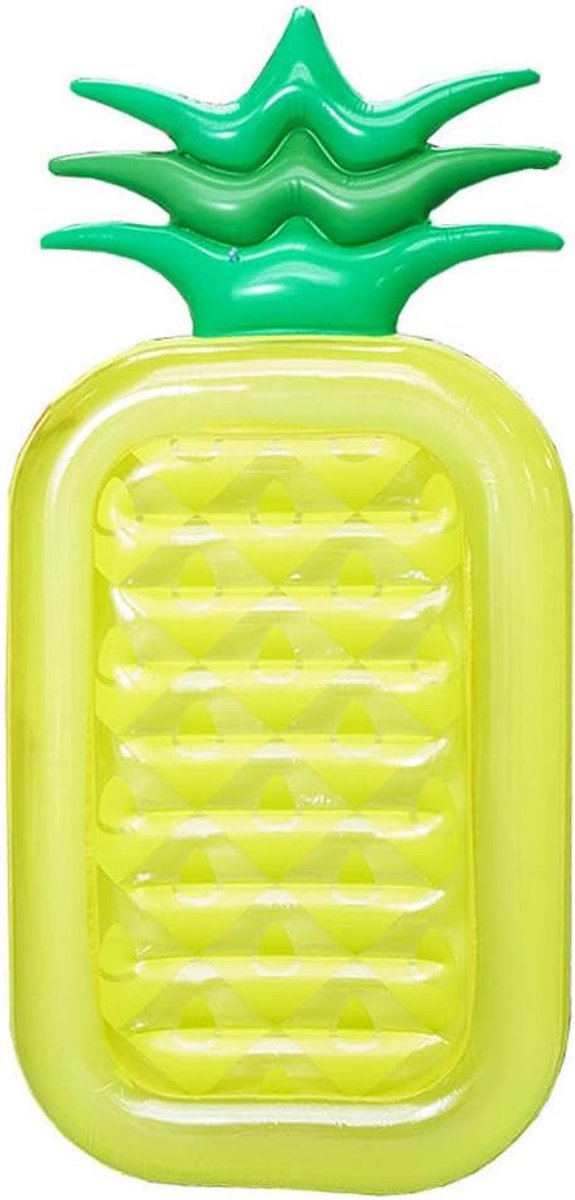 Opblaasbare zwembadmatras in de vorm van een ananas, Geschikt voorvolwassenen, perfect Geschikt voor zomerplezier en zomerfeestjes, stevig en duurzaam ontwerp.
