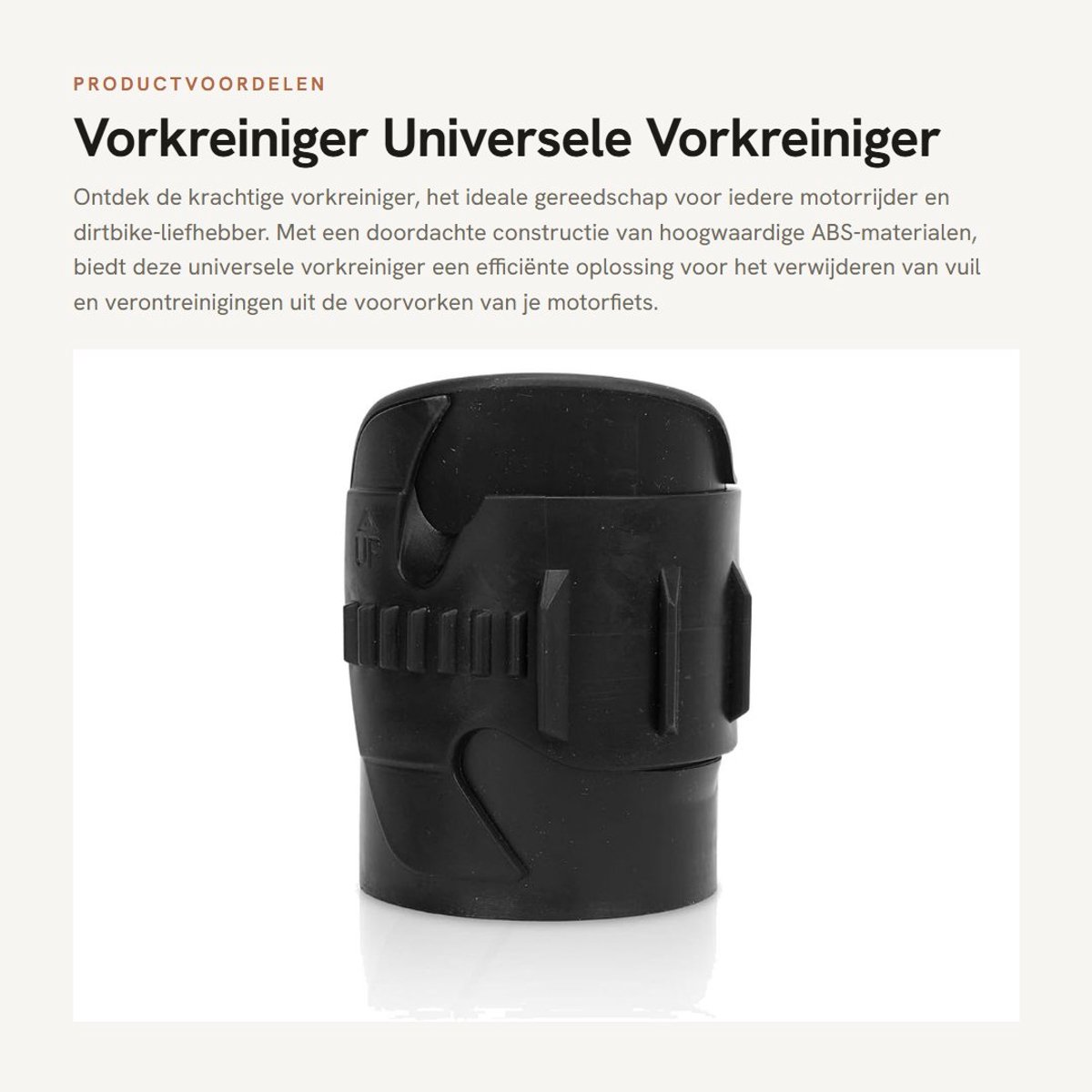 Dailygoods- Vorkreiniger universeel - Vorkzegelreiniger - Reparatiegereedschap - Geschikt voor Dirt Bikes - 6,6 x 5,5 cm - ABS materiaal