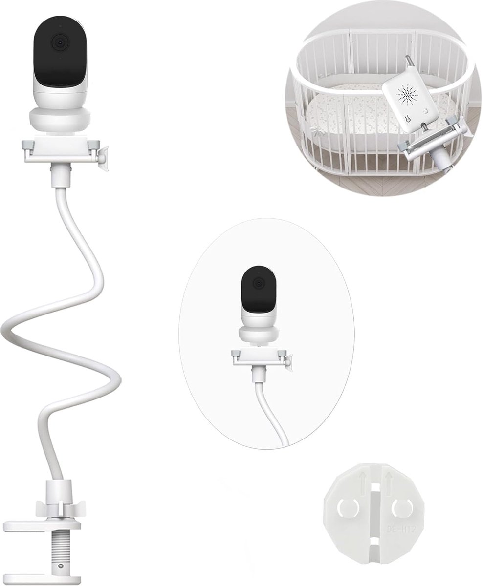 Babyfoon Houder - Babycamera Stand - Baby in Zicht - Flexibele Arm - 85 cm - Zwart