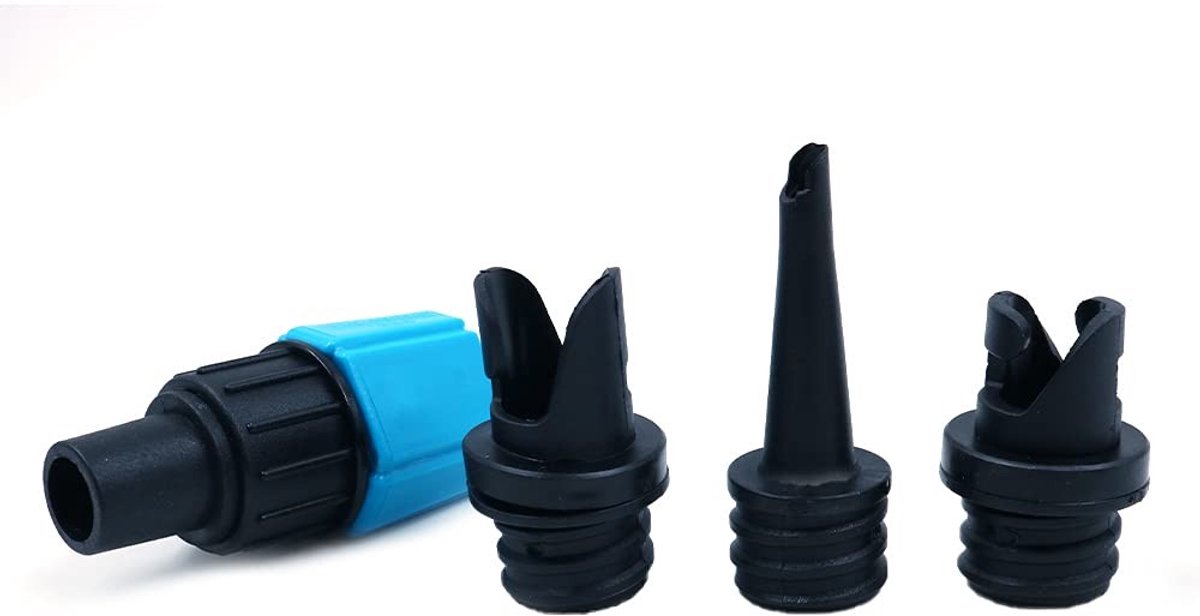 Dailygoods - Compressor naar opblaasbare pompventiel - Ventieladapter - Sterke en robuuste structuur - Blauw - Geschikt voor luchtmatras en boot - Ide...