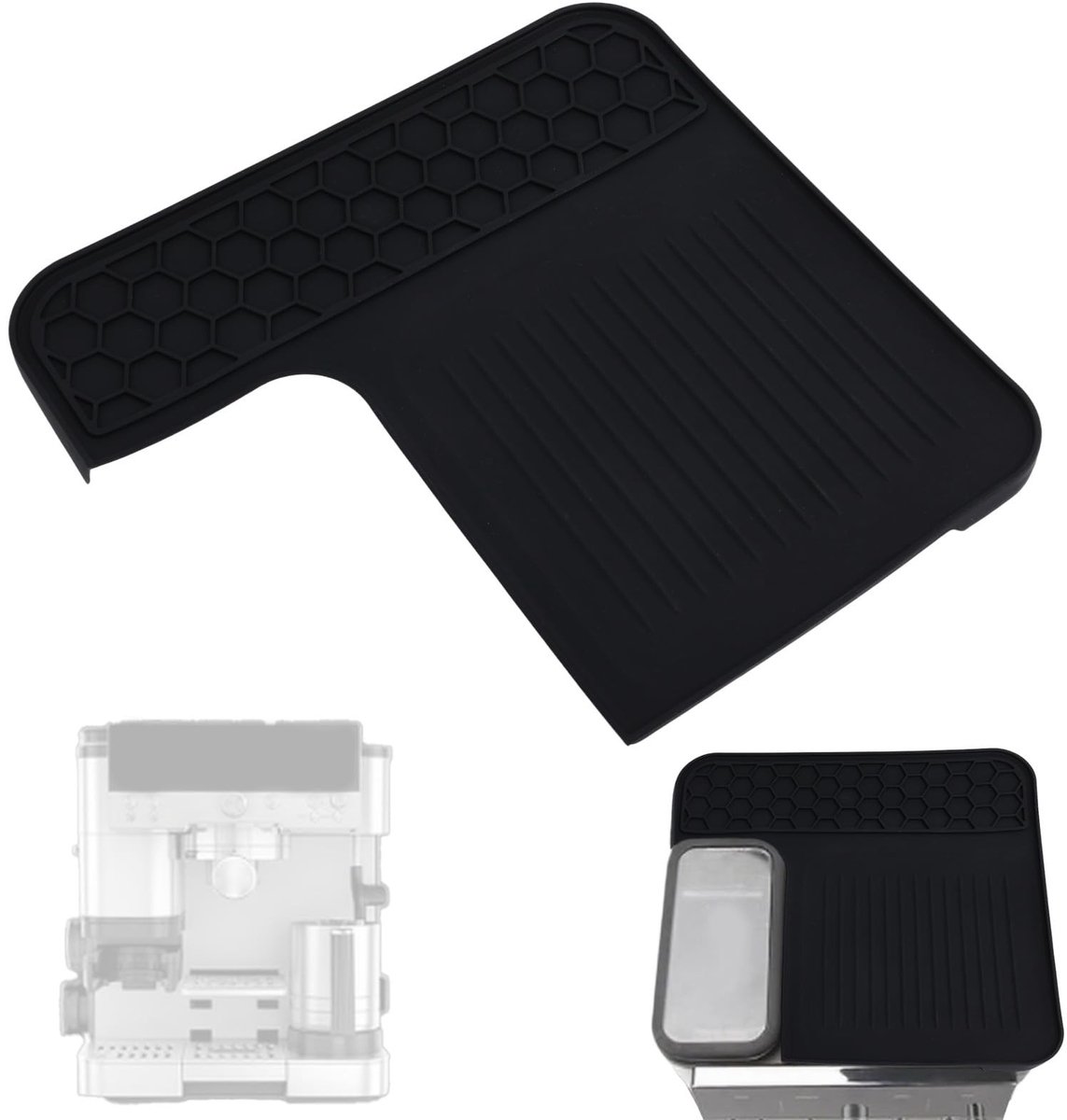 Dailygoods- Espressomachine Bovenmat Antislip - Waterdicht - Hittebestendig - Krasbestendig - Siliconen - 31x29x1,2 cm - Koffiemachine Mat