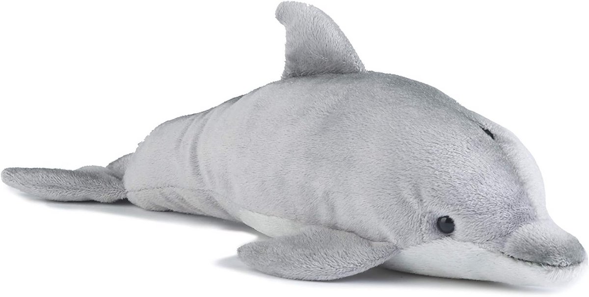 Knuffel Dolfijn - Zachte Pluche - Spelen en Leren - Realistisch Ontwerp - 30cm - Grijs