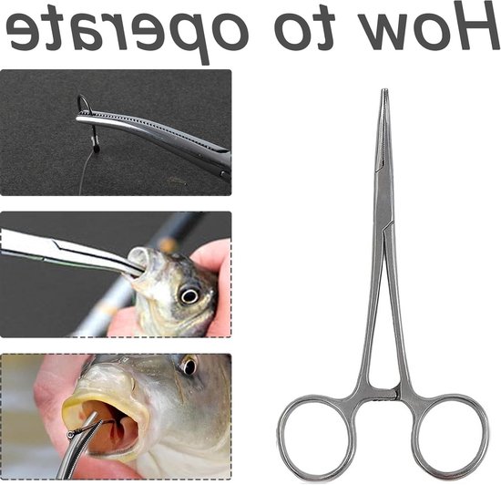 SnelShoppen - 1pc RVS Vissershaken Verwijder Pliers, Haak Verwijderaar, Vissers Tangen, Arterie Klem, Haak Verwijder Tools, Ideaal voor Snoek en Meer van Snelshoppen — afbeelding 3