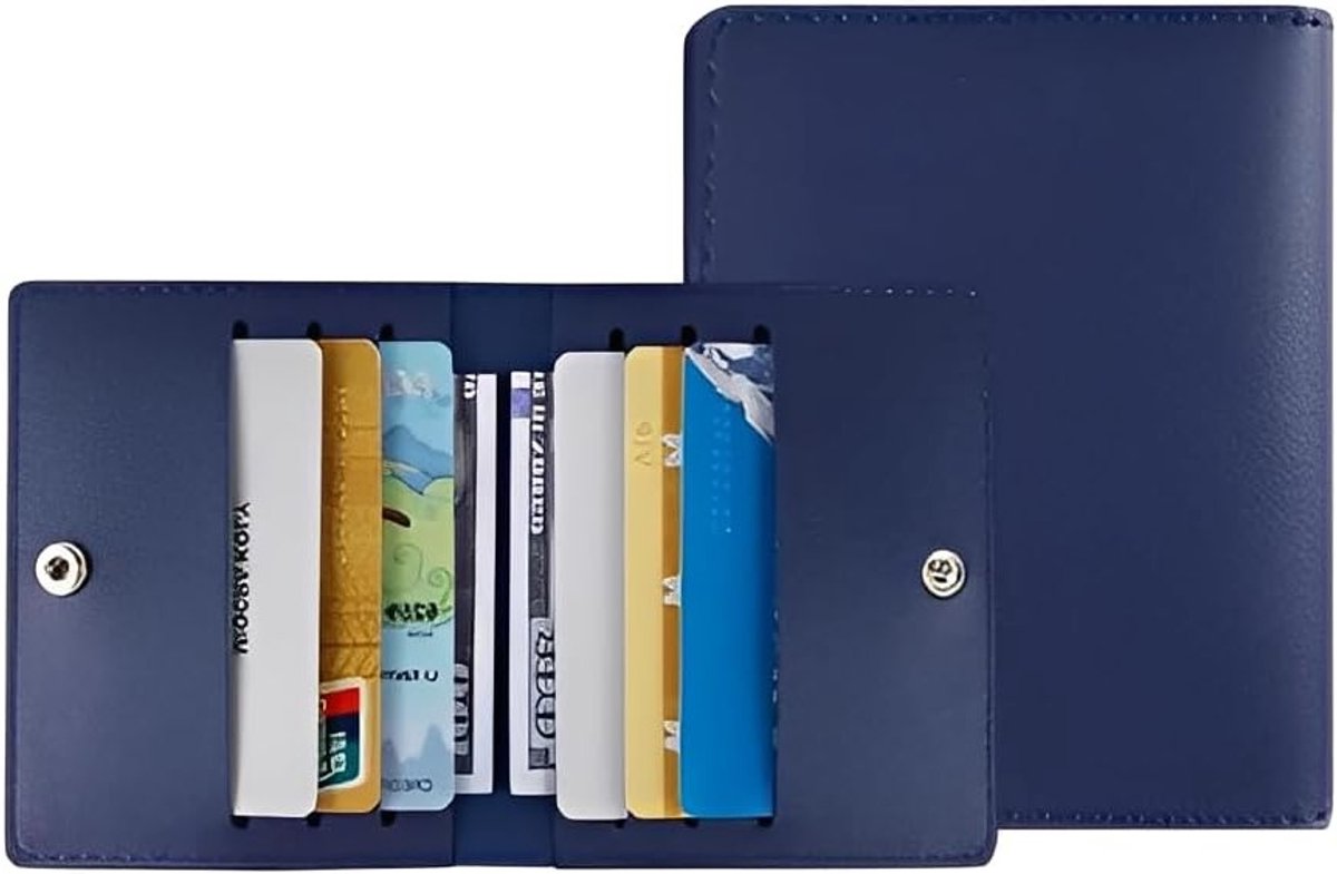 Leren Credit Card Houder voor Mannen en Vrouwen, Unisex Portemonnee met Magische Functie, Perfect als Cadeau