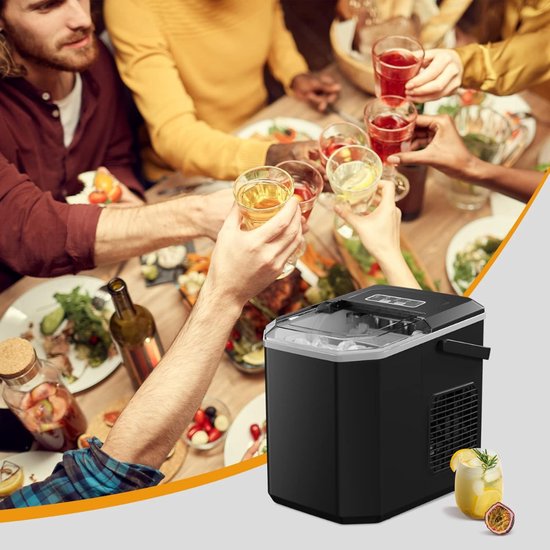 HEZIVO® IJsblokjesmachine - IJsblokjesmaker - Met IJsschep - IJsblokjes in 6 Minuten -Zelfreinigend van Merkloos — afbeelding 2