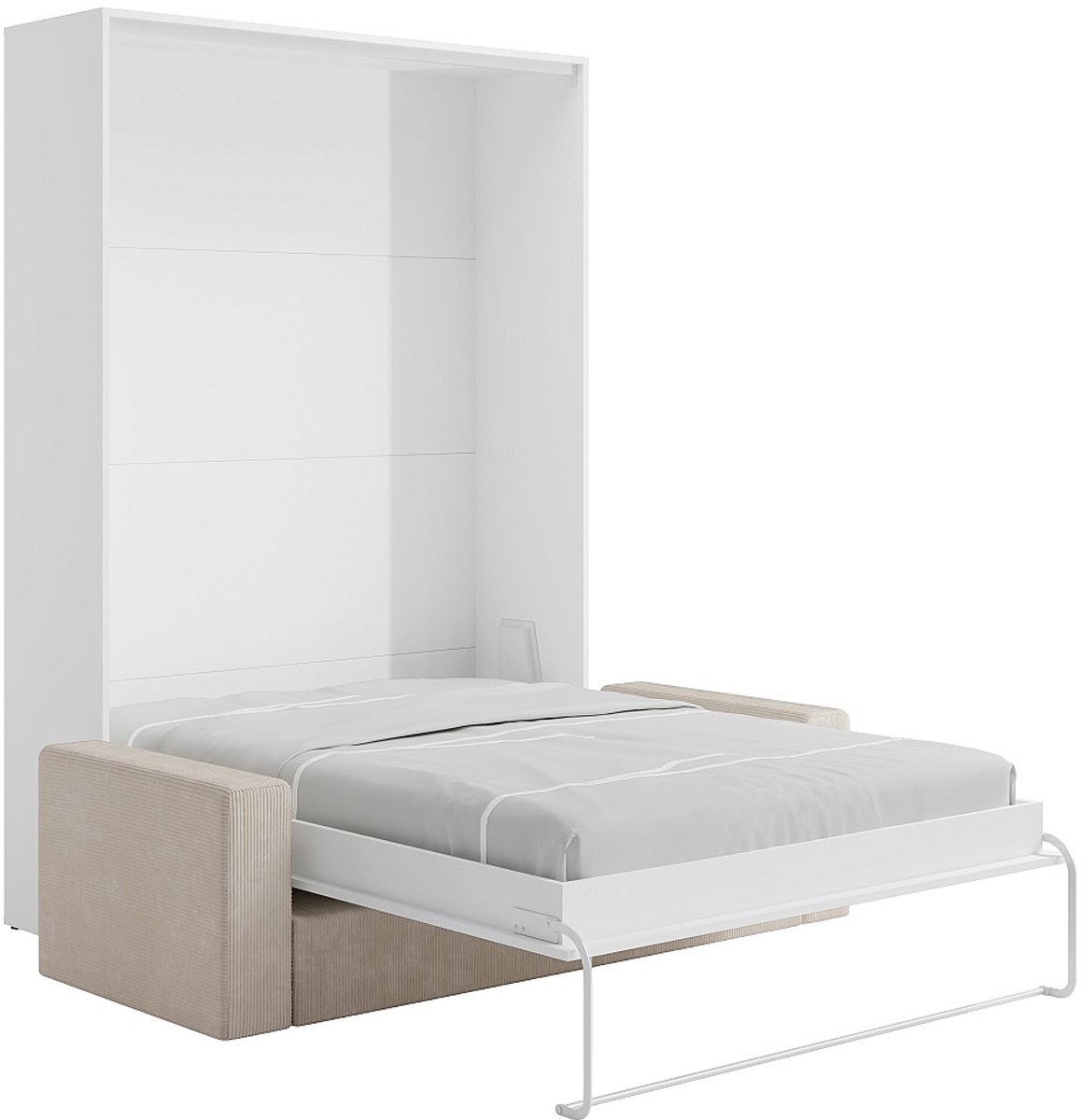 Vente-unique Bedkast hout wit 140 x 200 cm