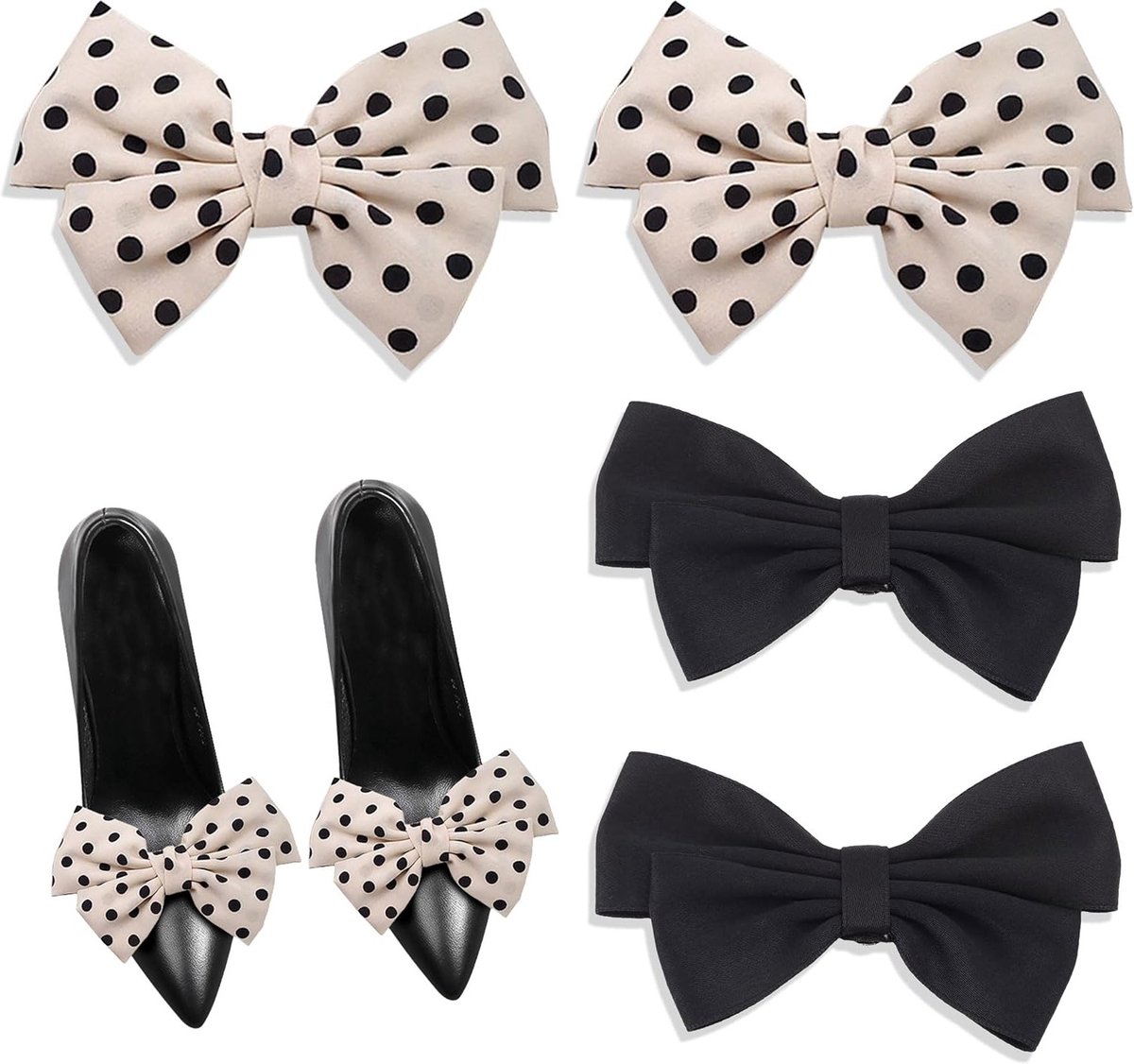 Decoratieve Schoenclips met Strik, Afneembare Schoenaccessoires voor Bruiloft, Feest en Dagelijks Gebruik - Elegante Schoenjuwelen en Buckles