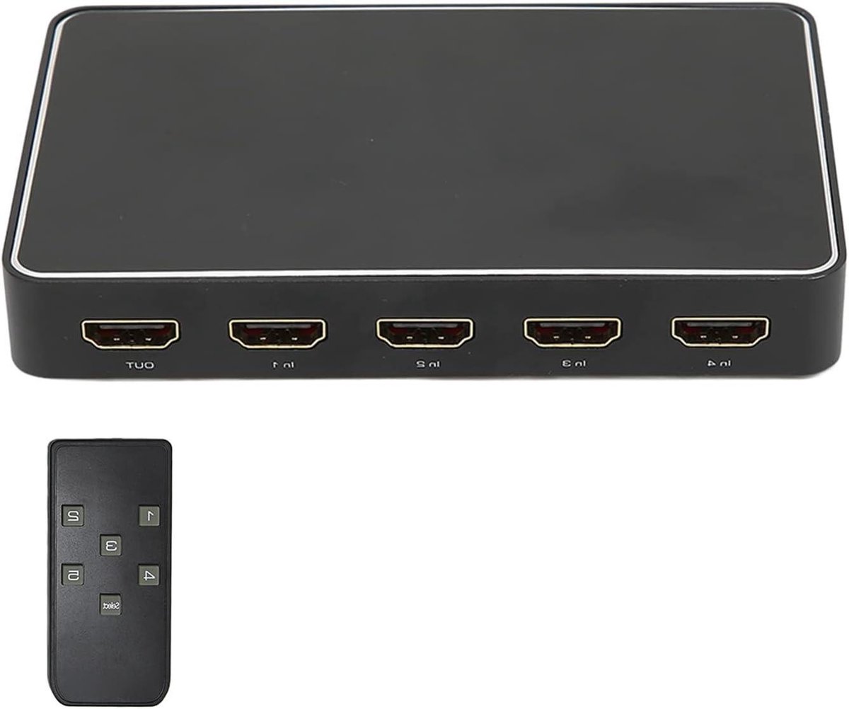 HDMI Switcher - Signaal Selector - Apparaten Koppelen - 5 Ingangspoorten - 4K 60Hz - Zwart