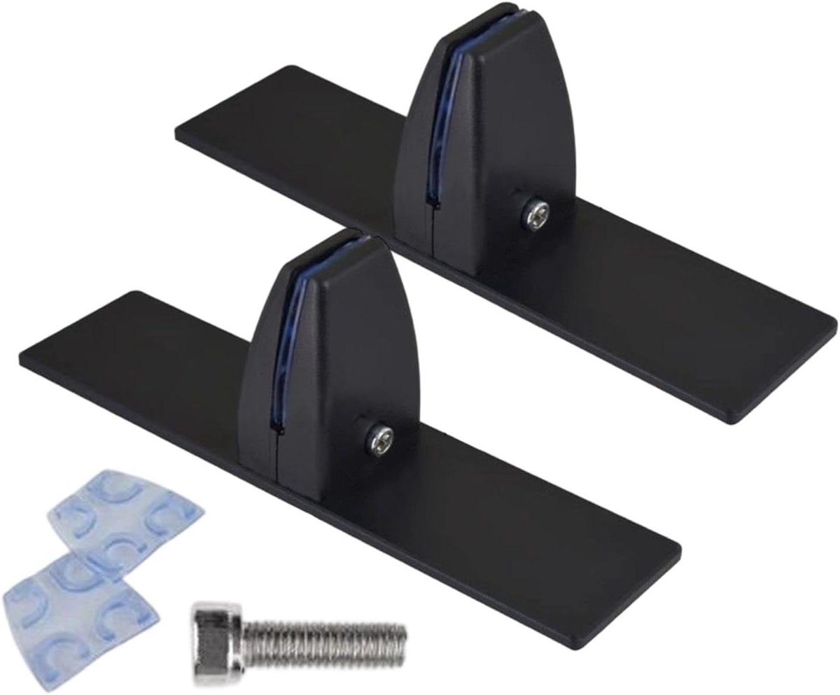 Haardscherm Voeten - Scherm Steunen - Veilig Plaatsen - Verstelbare Basis - 20x5x6.7cm - Zwart