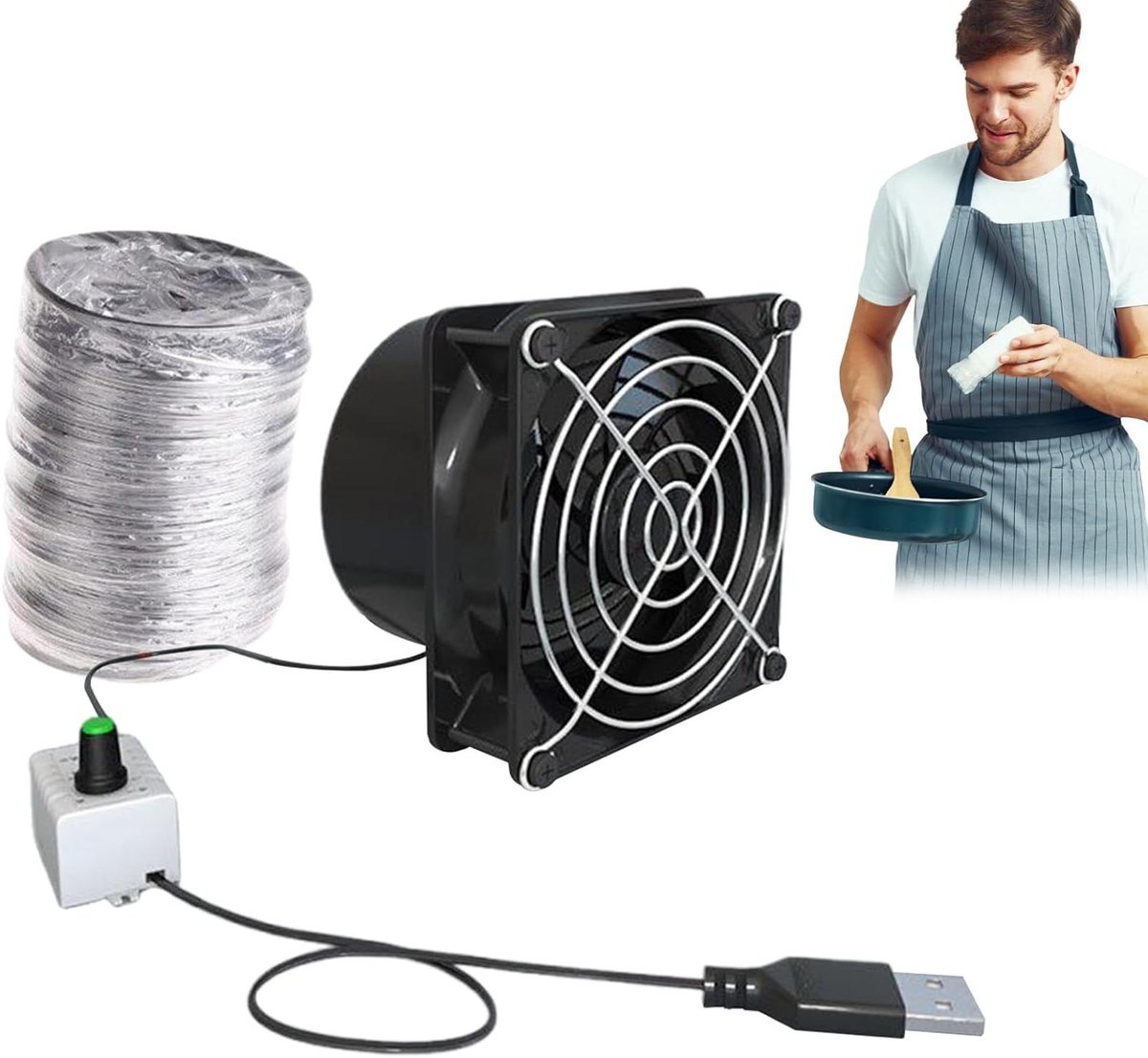 Afzuigventilator - Inline Booster - Luchtkwaliteit Verbeteren - Koperen Motor - 10 x 20 x