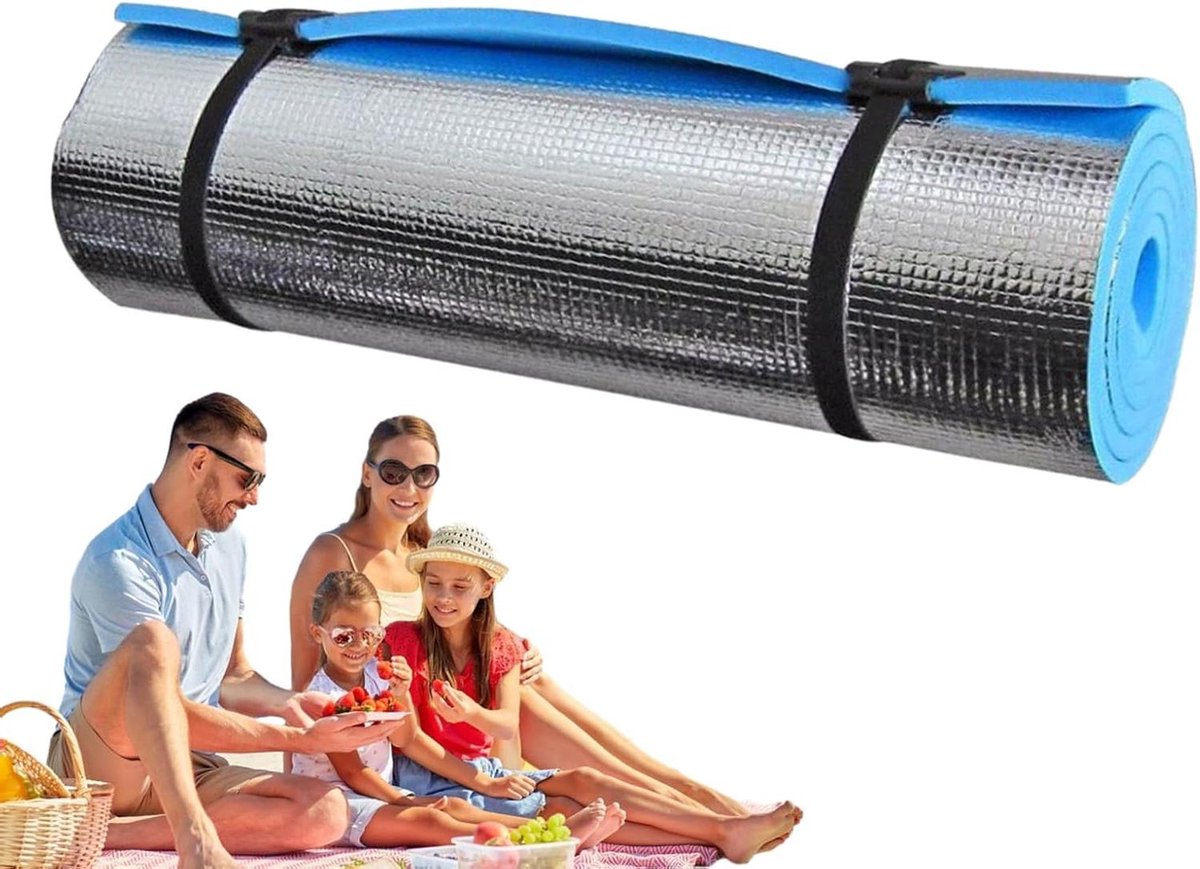 Yogamat - Oefenmat Fitnessmat - Buiten Sporten - Waterdicht Antislip - 185x50cm - Grijs