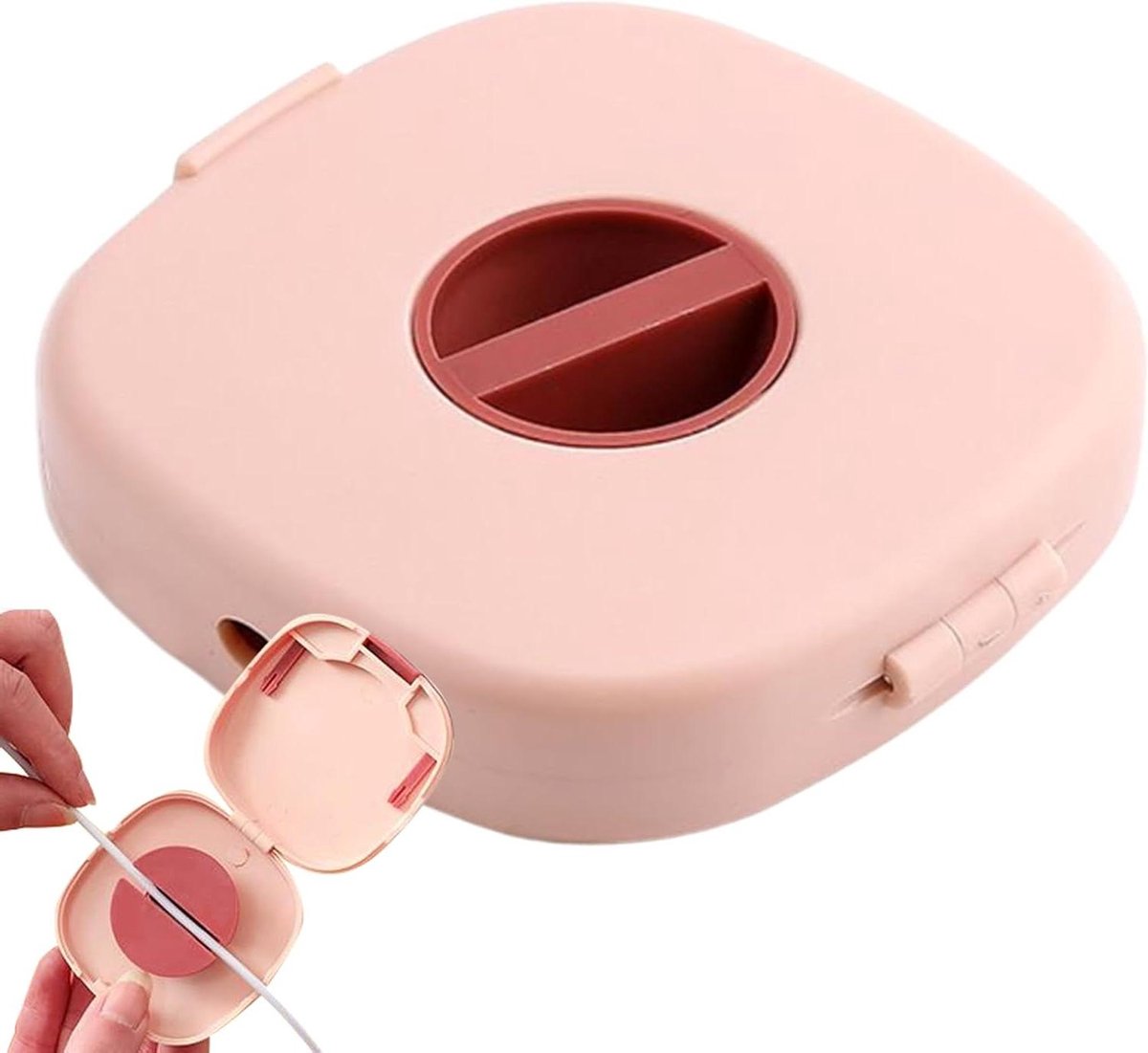 Kabel Organizer - Telefoonhouder - Opbergen Kabels - 2-in-1 Functie - 75 x 7 x 16 cm - Roze