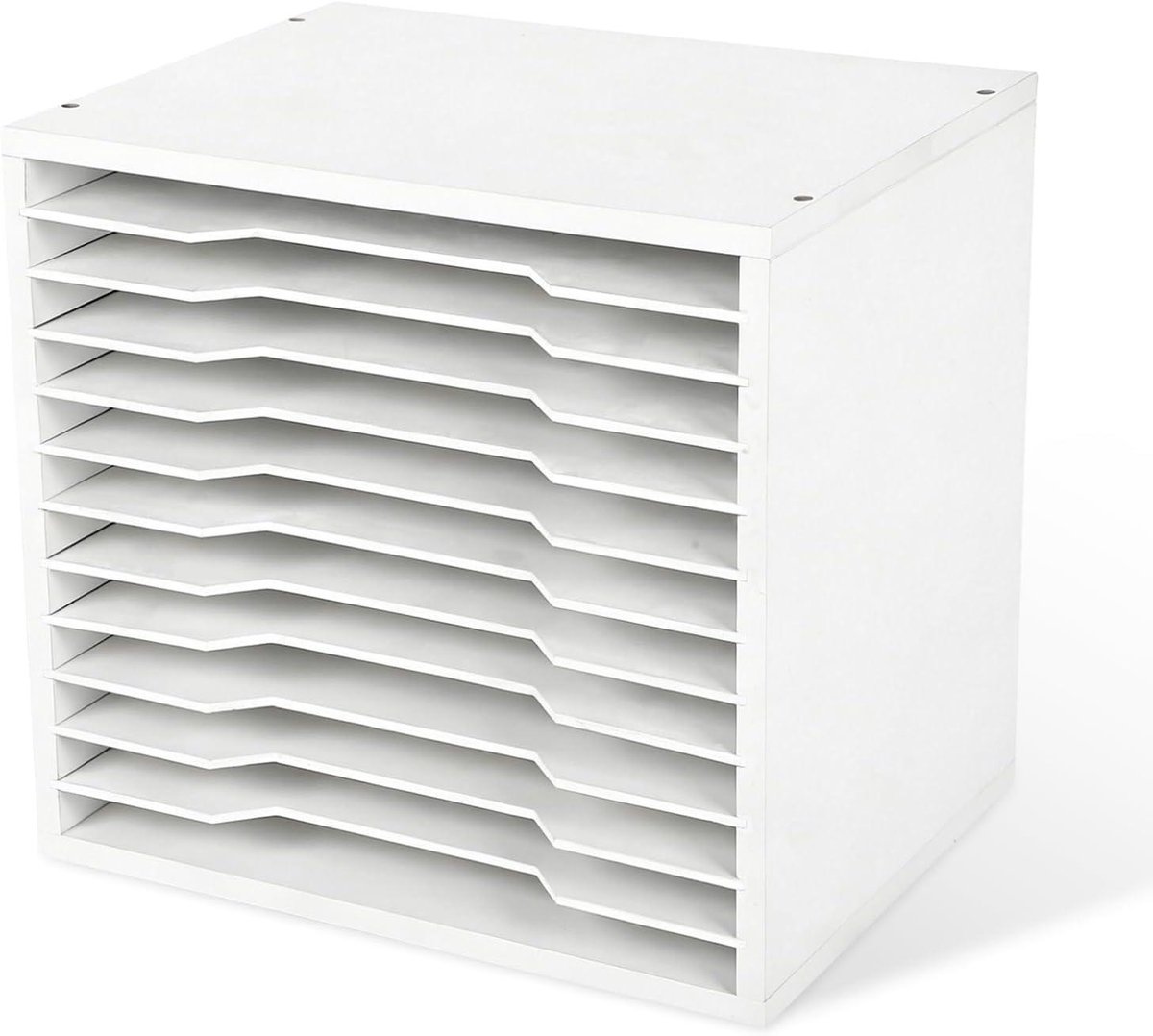 Papier Organizer - Documenten Houder - Bureau Opruimen - 12 Niveaus - 35x27x33 cm - Wit
