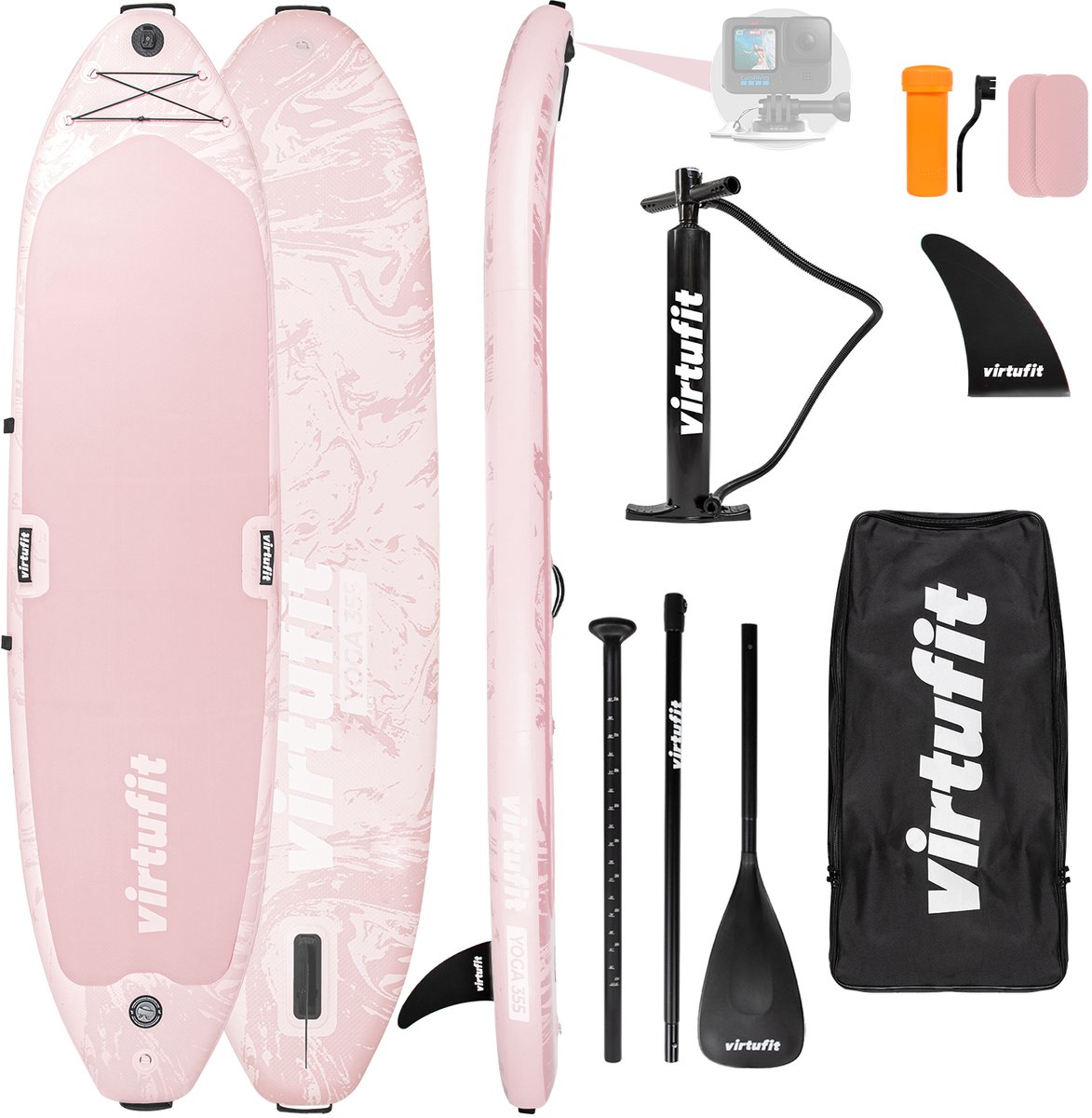 Bol.com VirtuFit Yoga Opblaasbaar SUP Board 335 cm - Stand Up Paddle Board voor Yoga en Fitness - Inclusief Accessoires en Draag... aanbieding