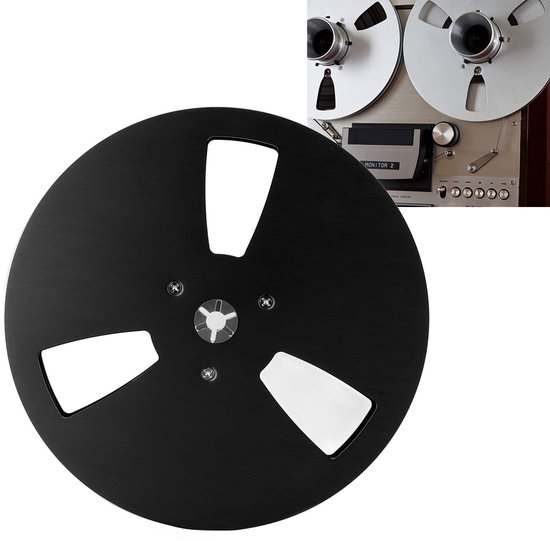 aladdien - Lege Tape Reel - 7 Inch Open Reel - Perfecte Pasvorm - Zwart - Geschikt voor Reel-to-Reel Tapes - 1/4 Inch Tape - Universeel Ontwerp van Aladdien — afbeelding 2