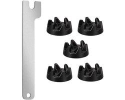 5-Pack Vervanging Blenderkoppeling met Sleutel - KitchenAid 9704230 - Rubber Gear Koppeling