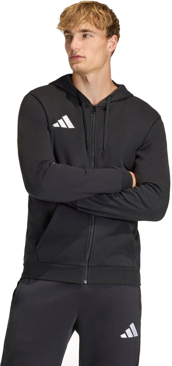 Adidas Performance Entrada26 Hoodie Met Lange Ritssluiting Heren Zwart