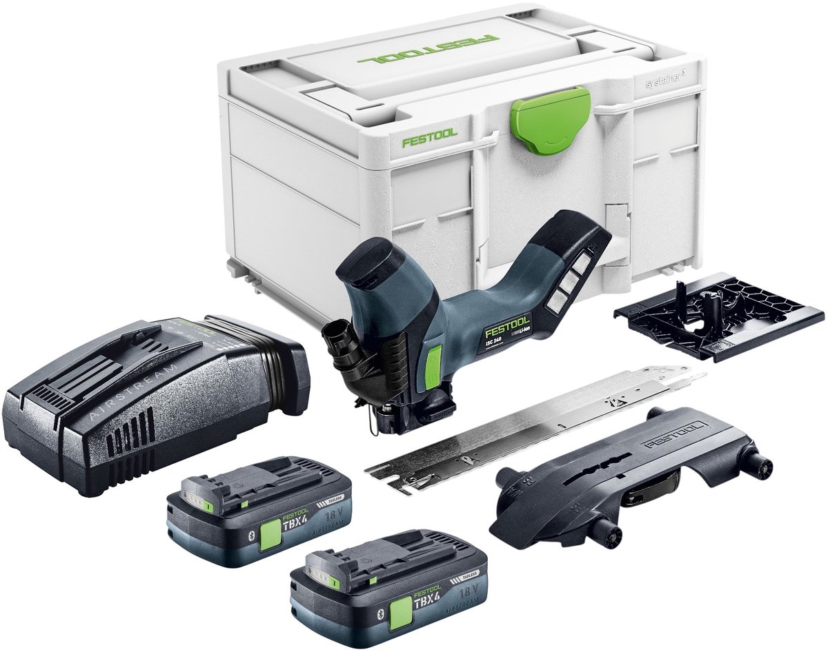 Festool ISC 240 EB-Basic accu-isolatiezaag 18 V 240 mm + 2x accu 4,0 Ah + snellader + Systainer