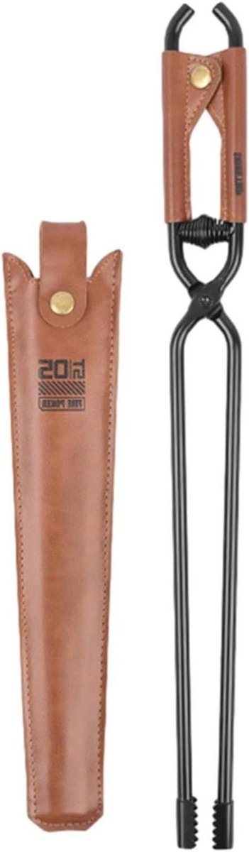 Vuurtang Kooktang - Gereedschap Buiten - Vuur Beheer - Verlengde Handgreep - 44 cm - Zwart