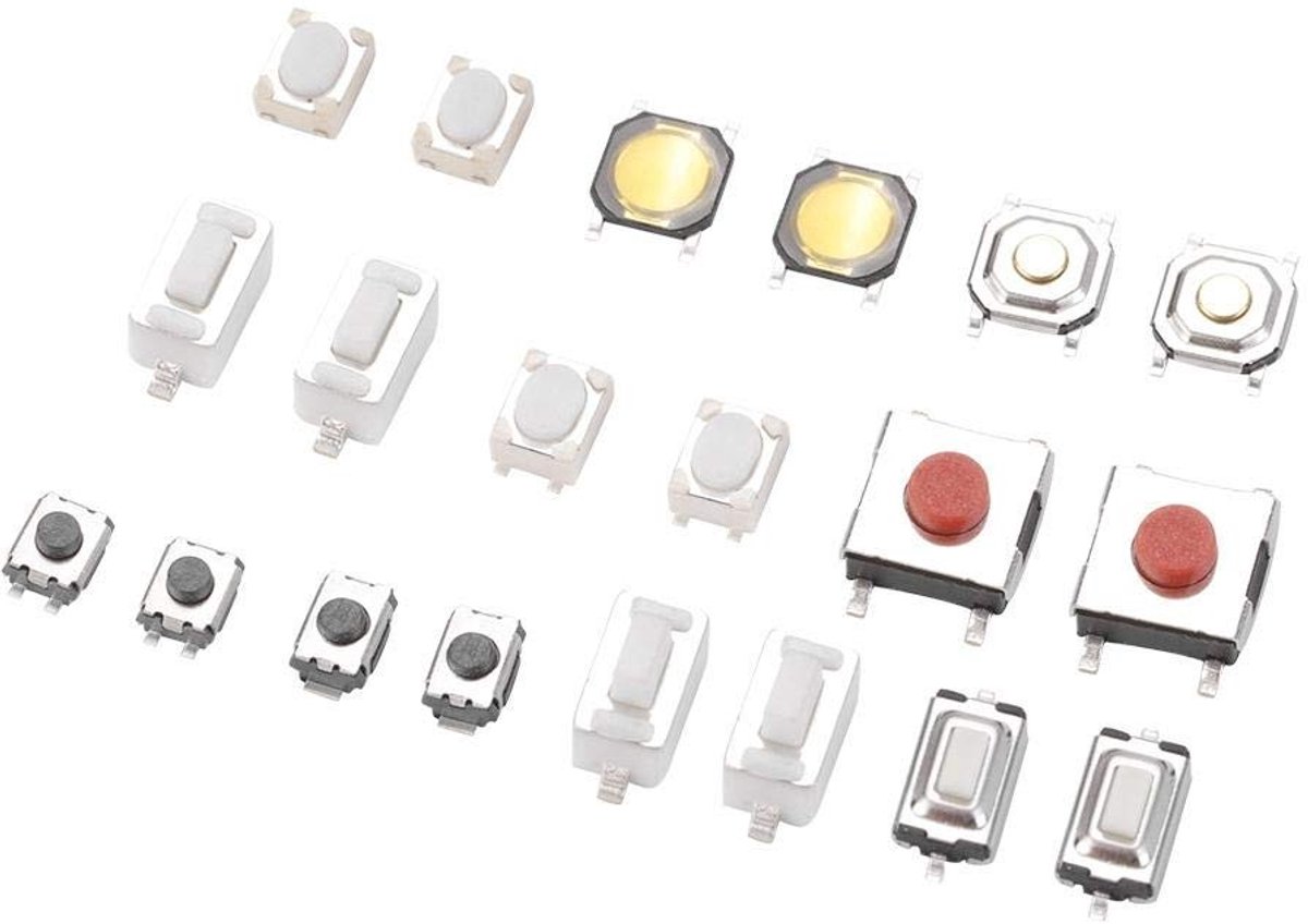 aladdien - Tactile Push Switch Set - 250 Stuks Micro Schakelaars - Betrouwbaar en Duurzaam - Voor Auto en Afstandsbediening - Ideaal voor Elektronic...
