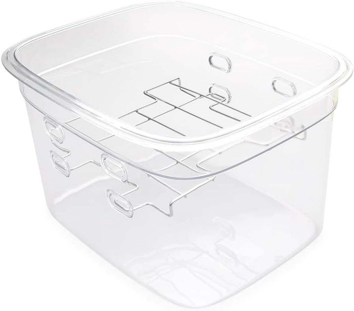 Sous Vide Container - Waterbad Bak - Precisie Koken - Inklapbaar Scharnierdeksel - 12 Liter - Helder