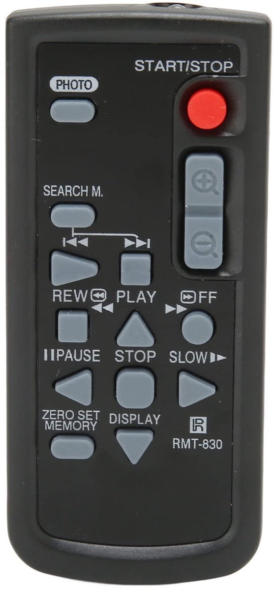 aladdien 830 Afstandsbediening - Vervangende Camcorderafstandsbediening - Gevoelig en Stabiel - Compact Formaat - Gemakkelijk Te Gebruiken - G...