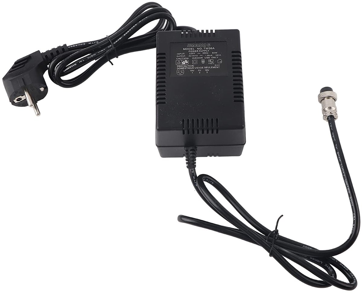 ONF3 - Mixervoeding - Wisselstroomadapter - 30A 65W - Geschikt voor 10-kanaals mixers - 3-pins voedingsconnector - Hoogwaardige transformator