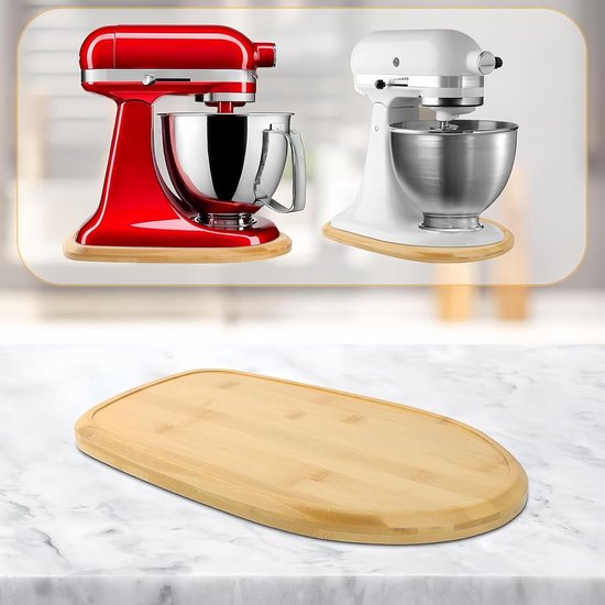 Standmixer Lade - Mengplank - Keukenwerk Stroomlijnen - Antislip Bescherming - 40.6 cm - Houtkleur van Merkloos — afbeelding 4