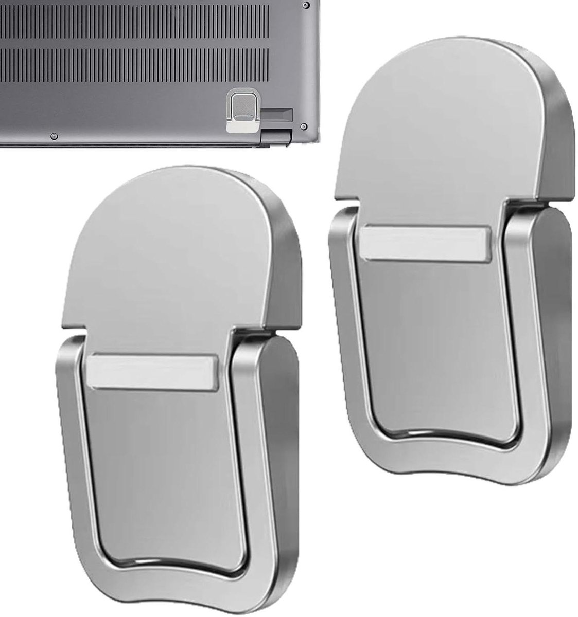 Laptopstandaard - Opvouwbare standaard - Ergonomisch werken - Verstelbare hoek - 122 cm - Zilver