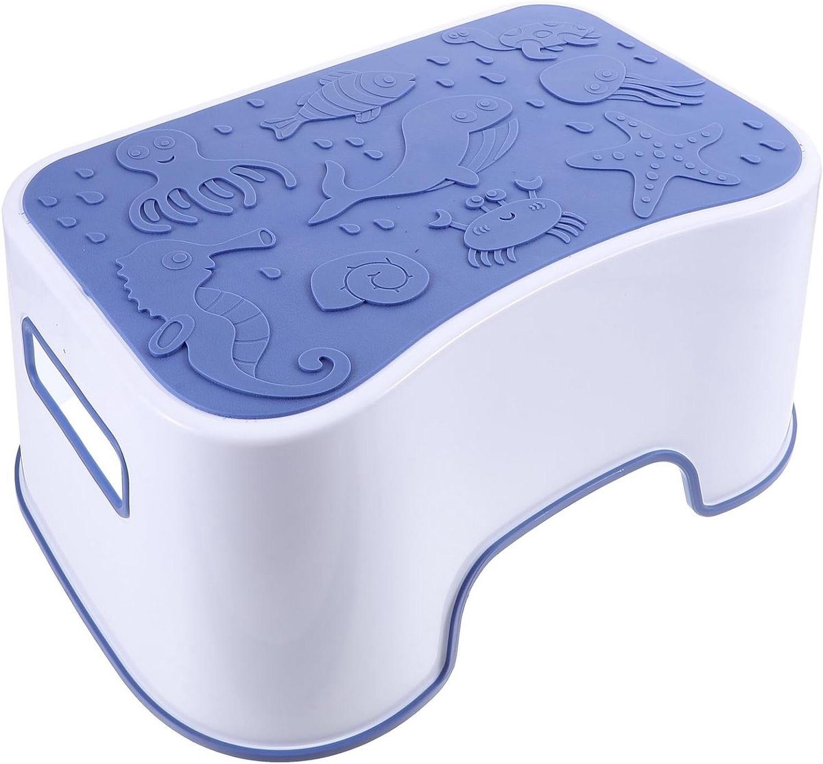 Voetenbankje Badkamer - Toiletkrukje Opstapje - Comfortabel Zitten - Antislip Ontwerp - 38 x 26 x 16 cm - Wit