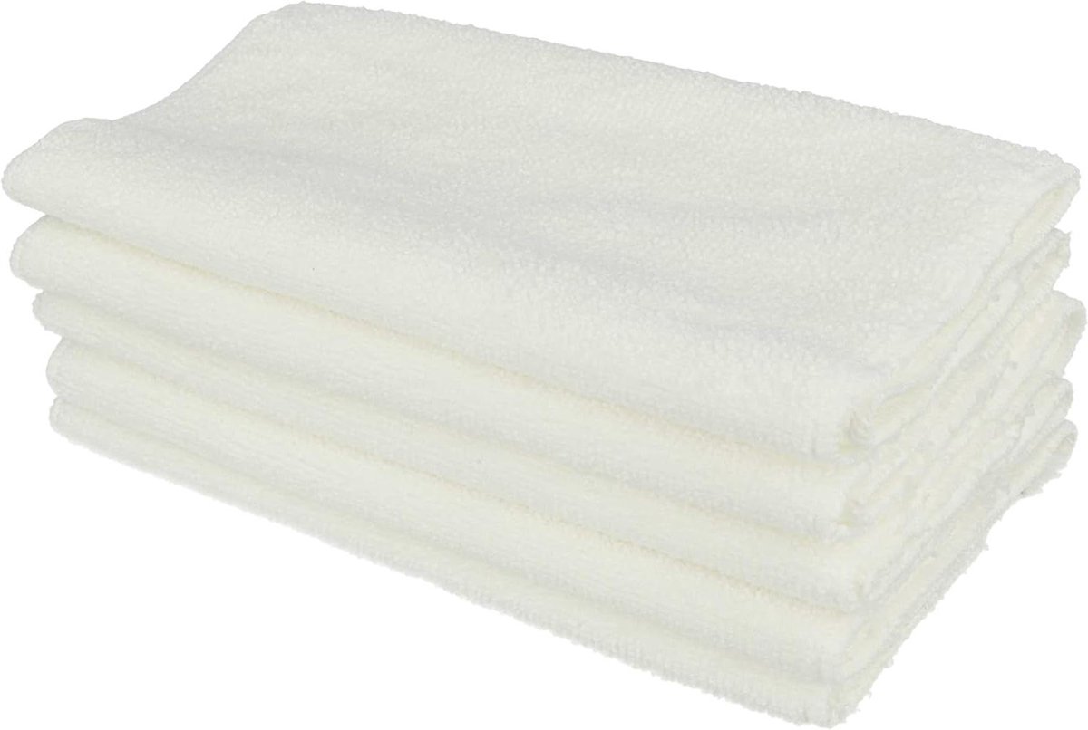 Dweildoeken Set - Vervangende Pads - Streeploos Reinigen - Wasbaar Herbruikbaar - 5 Stuks - Wit