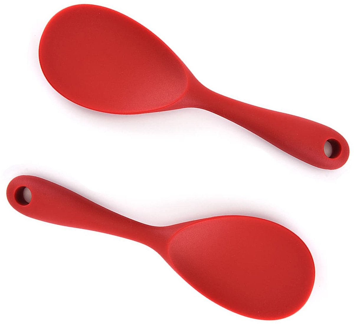 ONF3 - Serveerlepel - Silicone Rijstlepel - Duurzaam en veelzijdig - Rood - Kooklepel voor aardappelpuree - Geschikt voor kleverige rijst