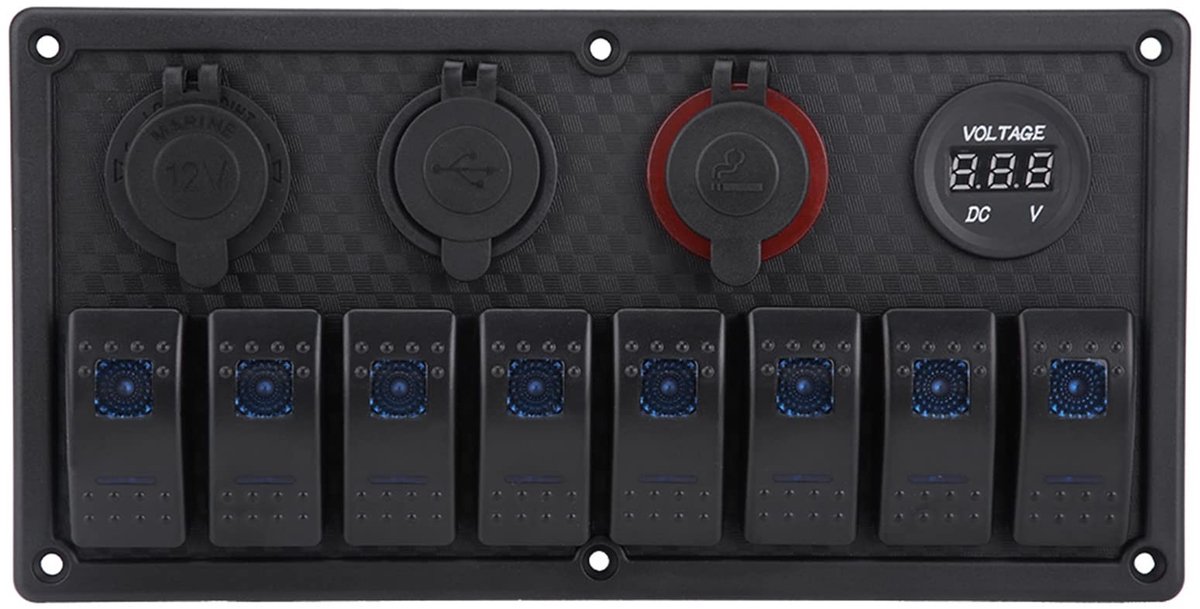 ONF3 - Schakelpaneel boot - Schakelaar - Dual USB Voltmeter - Marine - Boot accessoire - Bootonderdelen - Waterdicht - Voor voertuigen boten jac...