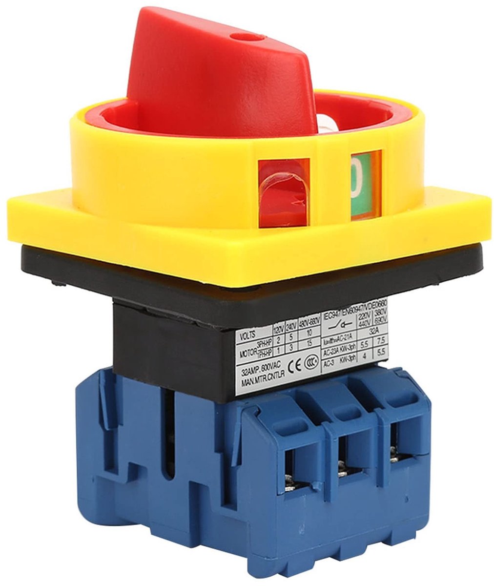 ONF3 - 4-polige aan/uit-schakelaar - Automatische lastschakelaar - Betrouwbaar en duurzaam - Compact formaat - Geschikt voor gereedschap - Ideaa...
