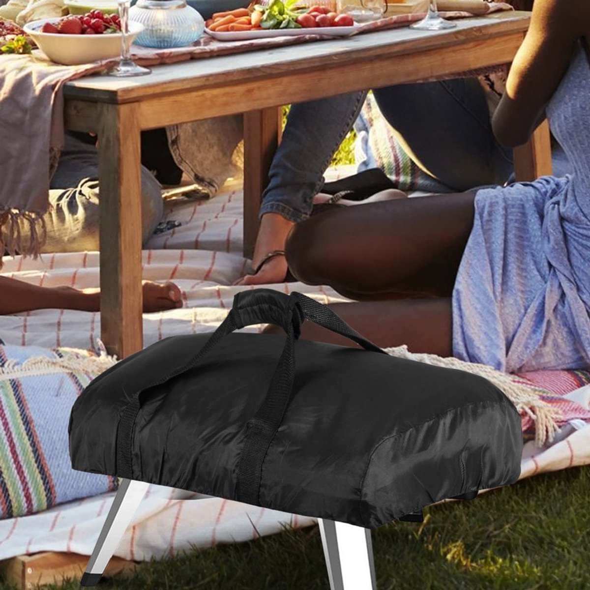 Pizzaovenhoes voor Ooni Koda 12 Gas Pizzaoven – Waterdicht 210D Oxford Stof – Winddicht – Comfortabele Handgreep – 63 x 41 x 16 cm – 1 Stuk – Zwart – foto 2