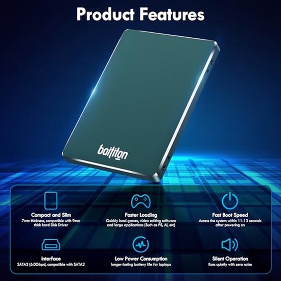 512GB SATA III 2.5 inch SSD - Interne Solid State Drive met 3D NAND Flash — afbeelding 2
