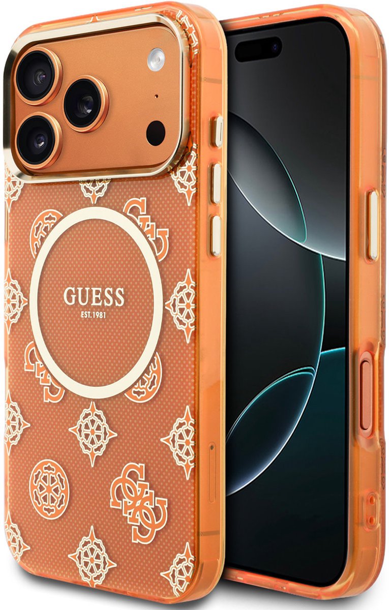Guess telefoonhoesje voor iPhone 17 Pro Max - MagSafe - Oranje