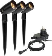 Garden Lights Neso Tuinspot 12 Volt Set - 3 stuks - zwart