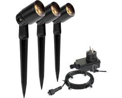 Garden Lights Neso Tuinspot 12 Volt Set - 3 stuks - zwart