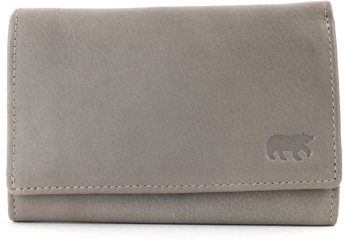 Bear Design Sweety Leren Overslagportemonnee - Dust