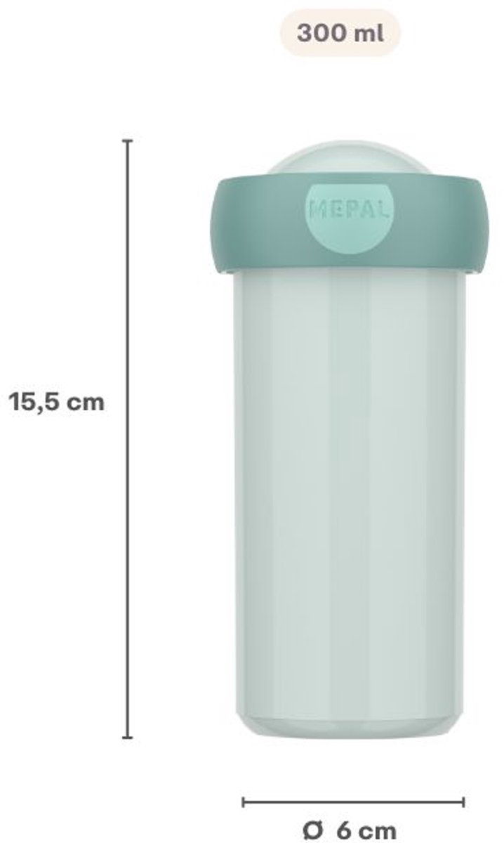 Mepal Schoolbeker Campus - 300 ml - Sluit goed af - Drinkbeker voor kinderen - Disney Princess — afbeelding 6