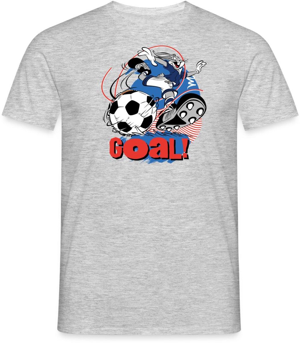 Looney Tunes Bugs Bunny Voetbal Ontwerp Goal! T-Shirt Heren