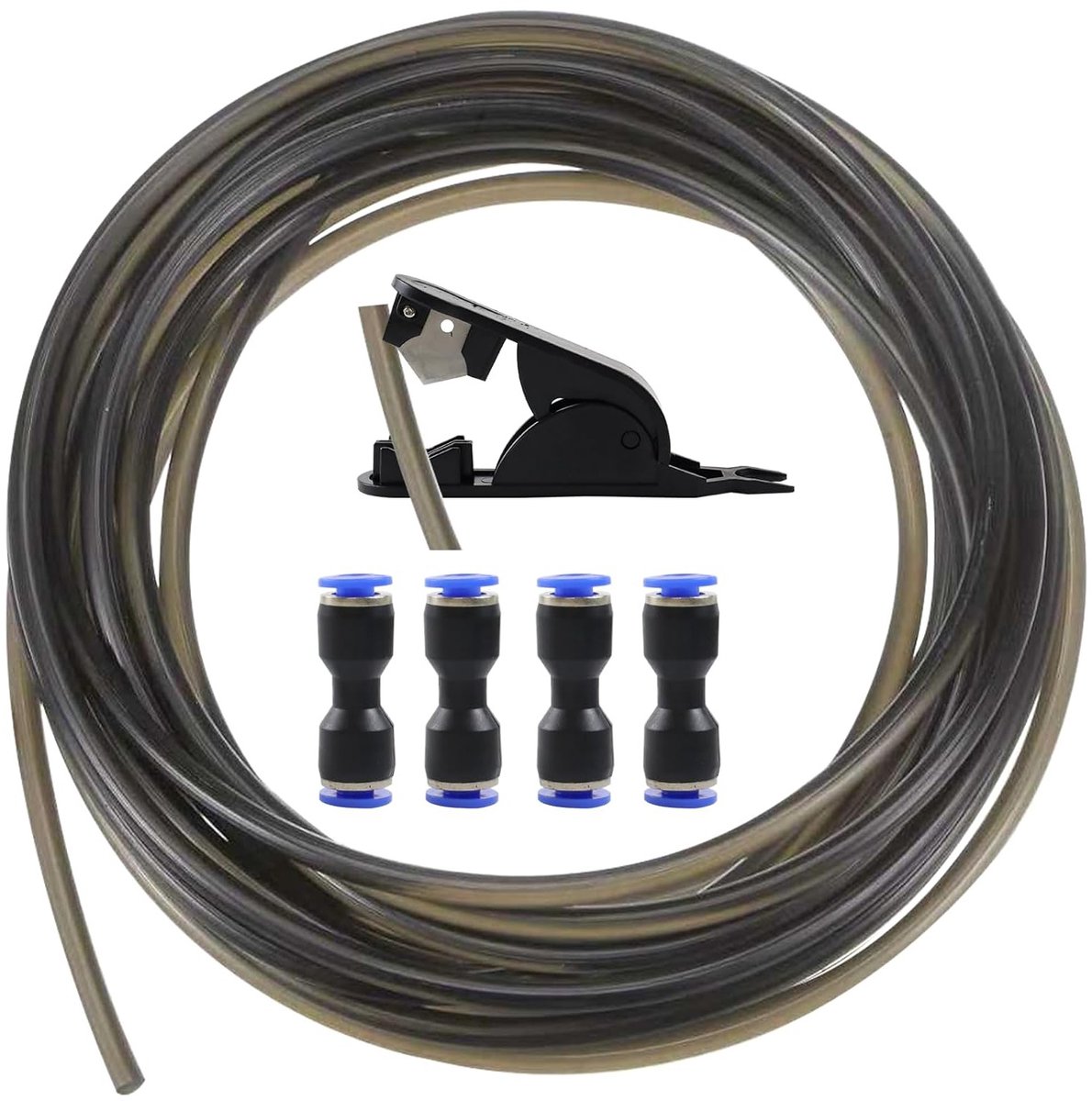 PTFE Slang 10m 2.5mm ID x 4mm OD voor 3D Printers, Lage Wrijving Teflon Slang met Snijder, Geschikt voor Bambu Lab en Ender 3 V3 Filament