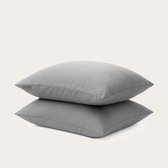 HappyBed Grey kussensloop set 2 stuks - 60x70 cm - 100% Microvezel - Ultieme slaapcomfort