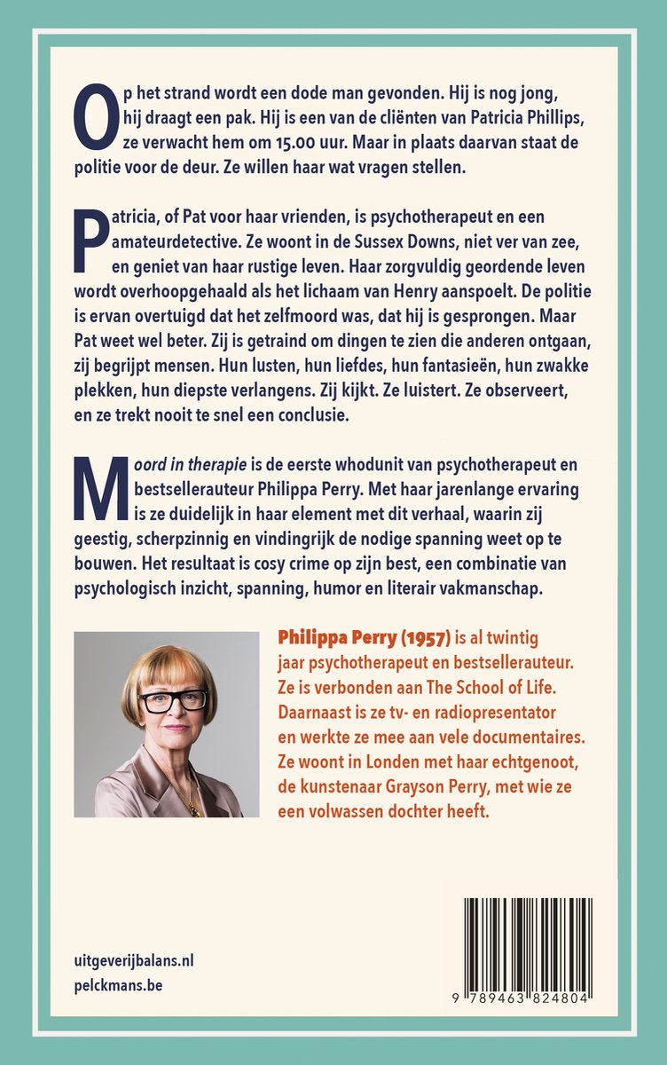 Moord in therapie - back cover