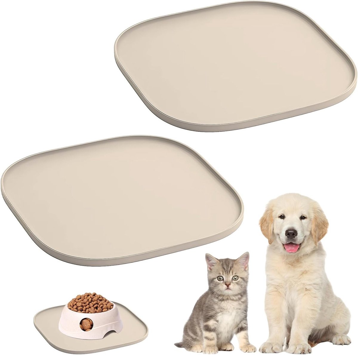 Siliconen Voedingsmat voor Honden en Katten - Waterdicht en Antislip, 26 x 26 cm, Ideaal voor Eten en Drinken
