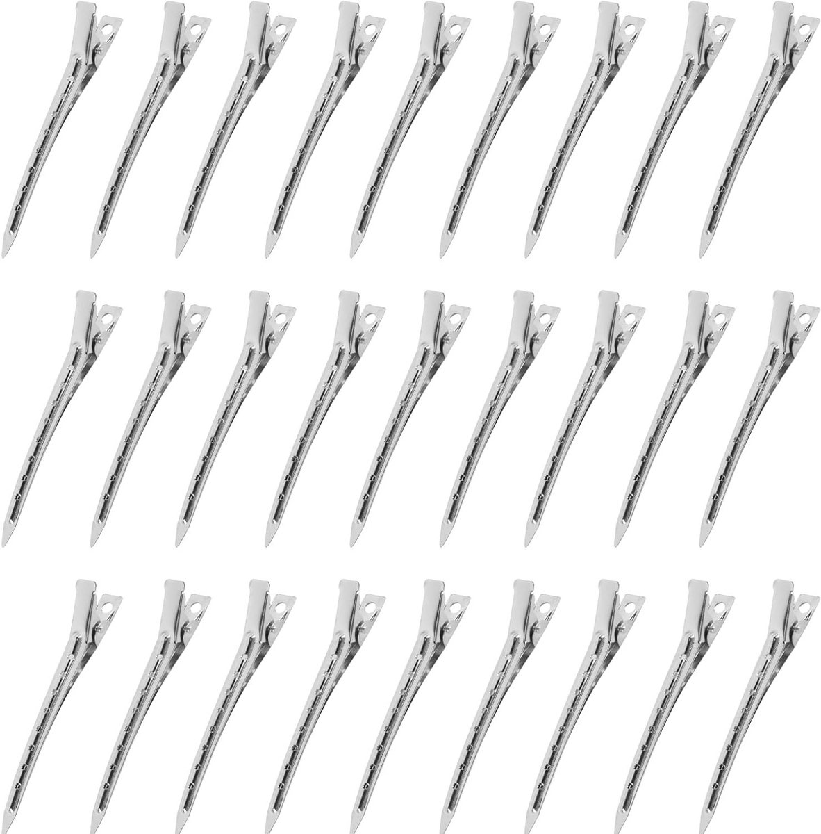 36 Haarclips voor Styling, 9 cm Eendbill Clips, Metalen Sectie Rollers voor Krullen en Lang Haarstyling
