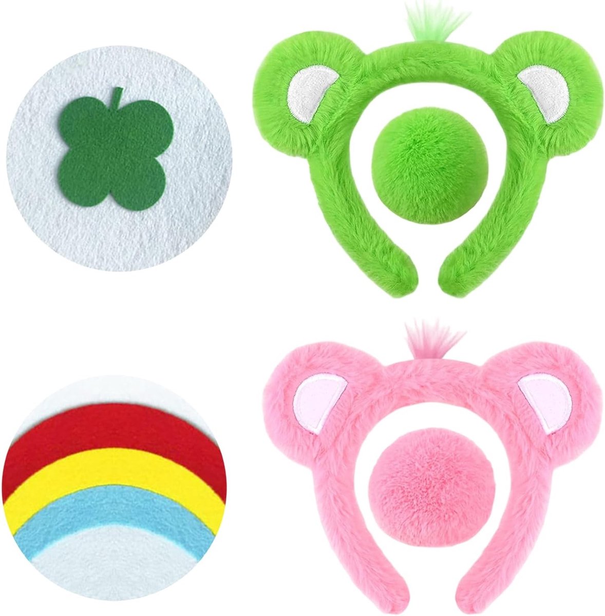 Berenhoofdband Kostuum Haarband met Staart en Sticker voor Dieren Cosplay en Halloween Feestjes voor Volwassenen en Kinderen