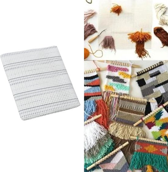 DIY Tapijt Maken Tapestry Mesh Naaldwerk Blad 49.99×149.38.6cm Lege Tapijt Haken Mesh Canvas Mat voor Borduren en Breien, Creatief Handwerk en Interieurdecoratie van Merkloos — afbeelding 3
