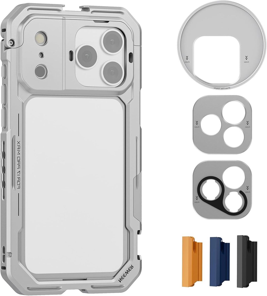 Professionele Video Rig Stabilizer Accessoires voor iPhone 17 Pro Max met Filter Ring, Lens Backplate en Camera Controle Caps